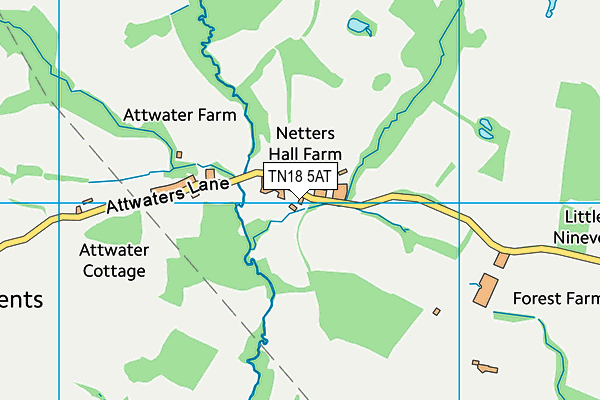 TN18 5AT map - OS VectorMap District (Ordnance Survey)