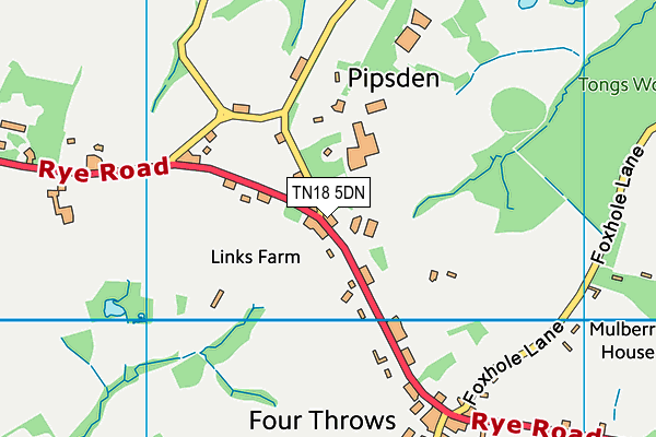 TN18 5DN map - OS VectorMap District (Ordnance Survey)
