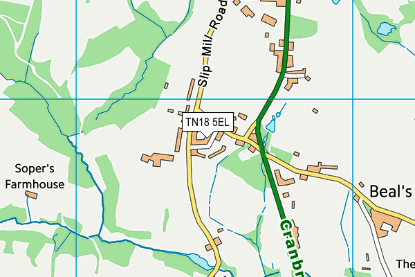 TN18 5EL map - OS VectorMap District (Ordnance Survey)