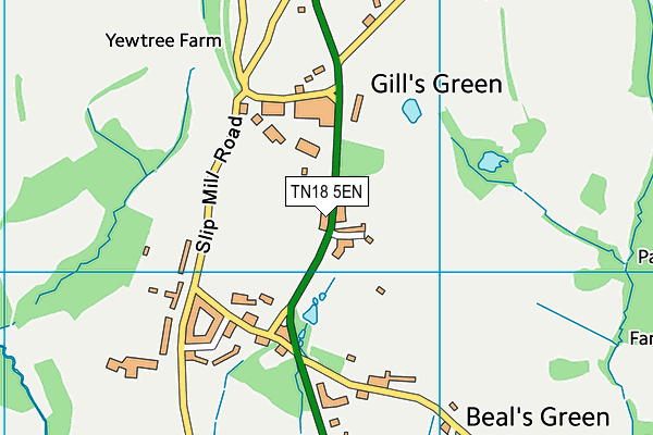 TN18 5EN map - OS VectorMap District (Ordnance Survey)