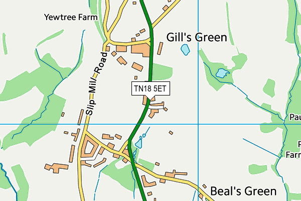 TN18 5ET map - OS VectorMap District (Ordnance Survey)