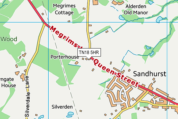 TN18 5HR map - OS VectorMap District (Ordnance Survey)