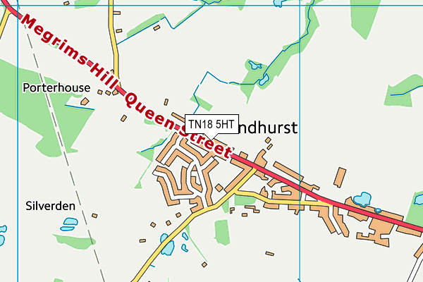 TN18 5HT map - OS VectorMap District (Ordnance Survey)