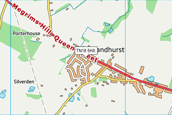 TN18 5HX map - OS VectorMap District (Ordnance Survey)