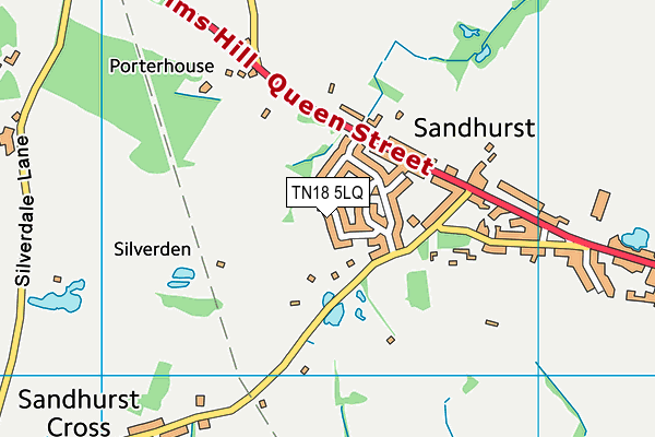 TN18 5LQ map - OS VectorMap District (Ordnance Survey)