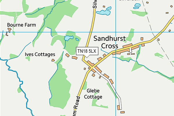 TN18 5LX map - OS VectorMap District (Ordnance Survey)