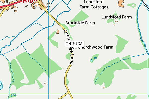 TN19 7DA map - OS VectorMap District (Ordnance Survey)