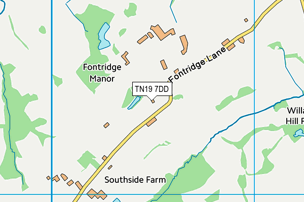 TN19 7DD map - OS VectorMap District (Ordnance Survey)