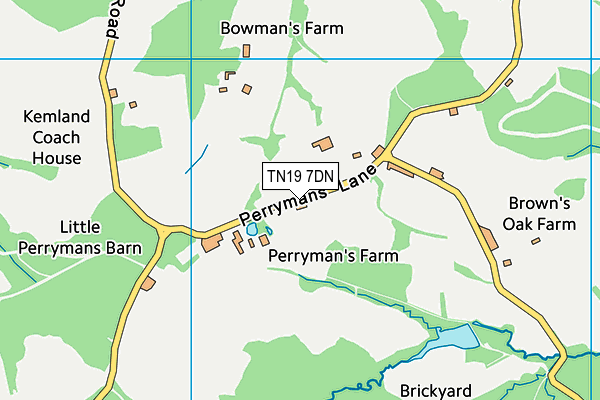 TN19 7DN map - OS VectorMap District (Ordnance Survey)