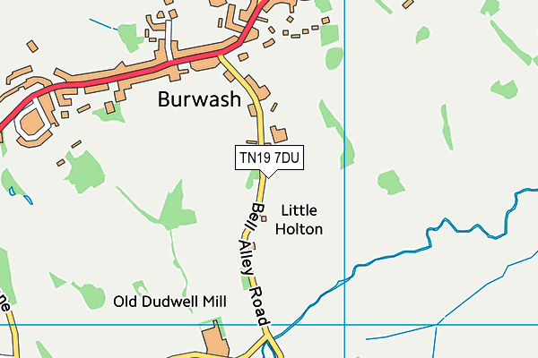 TN19 7DU map - OS VectorMap District (Ordnance Survey)