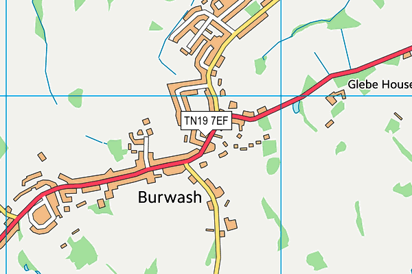 TN19 7EF map - OS VectorMap District (Ordnance Survey)