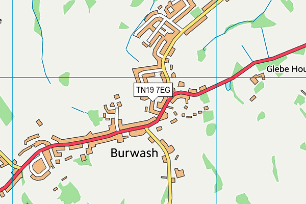 TN19 7EG map - OS VectorMap District (Ordnance Survey)