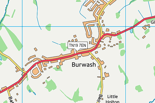 TN19 7EN map - OS VectorMap District (Ordnance Survey)