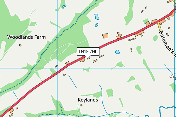 TN19 7HL map - OS VectorMap District (Ordnance Survey)