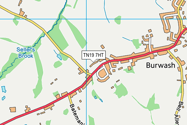 TN19 7HT map - OS VectorMap District (Ordnance Survey)