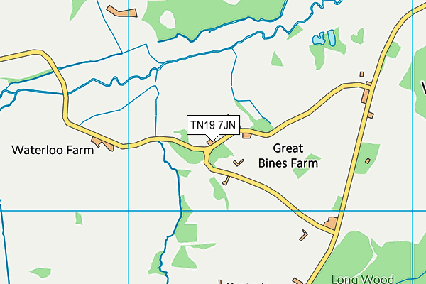 TN19 7JN map - OS VectorMap District (Ordnance Survey)