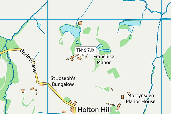 TN19 7JX map - OS VectorMap District (Ordnance Survey)