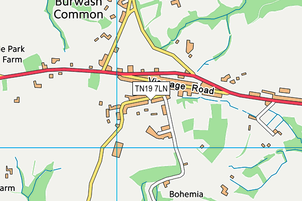 TN19 7LN map - OS VectorMap District (Ordnance Survey)