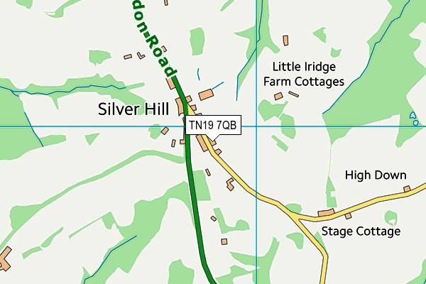 TN19 7QB map - OS VectorMap District (Ordnance Survey)