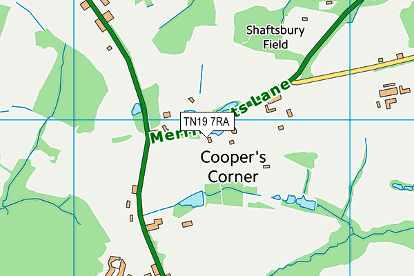 TN19 7RA map - OS VectorMap District (Ordnance Survey)