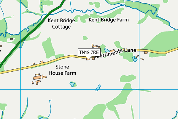 TN19 7RE map - OS VectorMap District (Ordnance Survey)