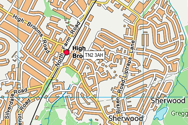 TN2 3AH map - OS VectorMap District (Ordnance Survey)