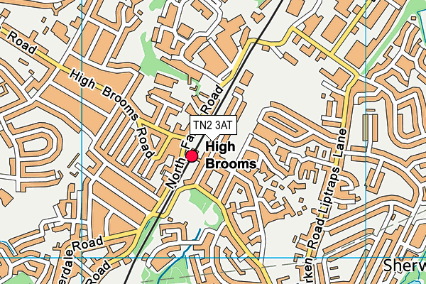 TN2 3AT map - OS VectorMap District (Ordnance Survey)