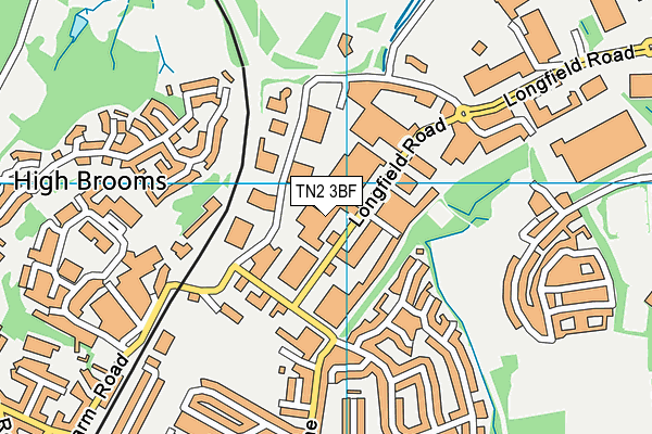 TN2 3BF map - OS VectorMap District (Ordnance Survey)