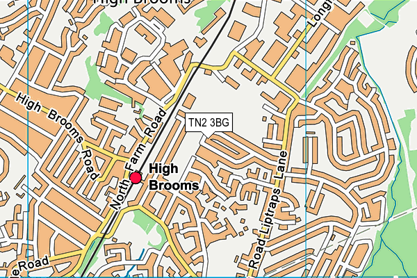 TN2 3BG map - OS VectorMap District (Ordnance Survey)