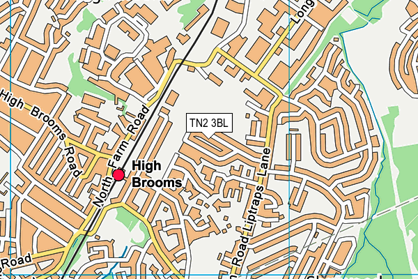 TN2 3BL map - OS VectorMap District (Ordnance Survey)