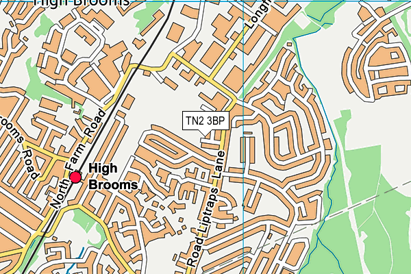TN2 3BP map - OS VectorMap District (Ordnance Survey)
