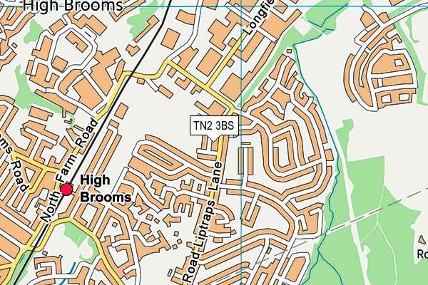 TN2 3BS map - OS VectorMap District (Ordnance Survey)