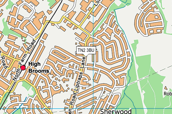 TN2 3BU map - OS VectorMap District (Ordnance Survey)
