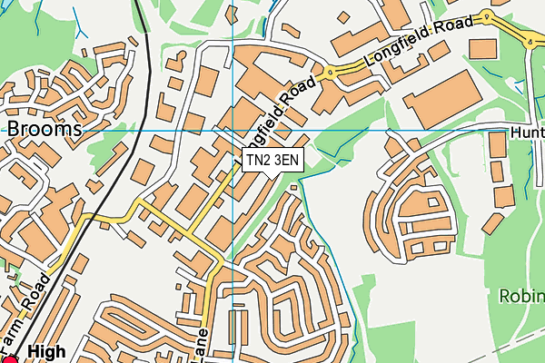 TN2 3EN map - OS VectorMap District (Ordnance Survey)