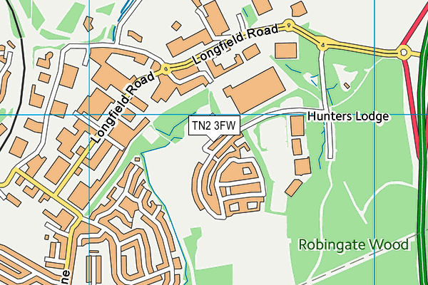 TN2 3FW map - OS VectorMap District (Ordnance Survey)