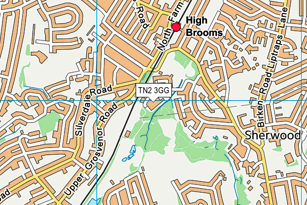 TN2 3GG map - OS VectorMap District (Ordnance Survey)