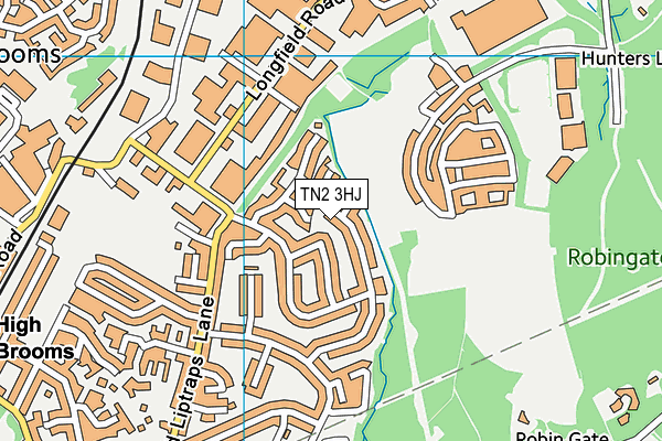 TN2 3HJ map - OS VectorMap District (Ordnance Survey)