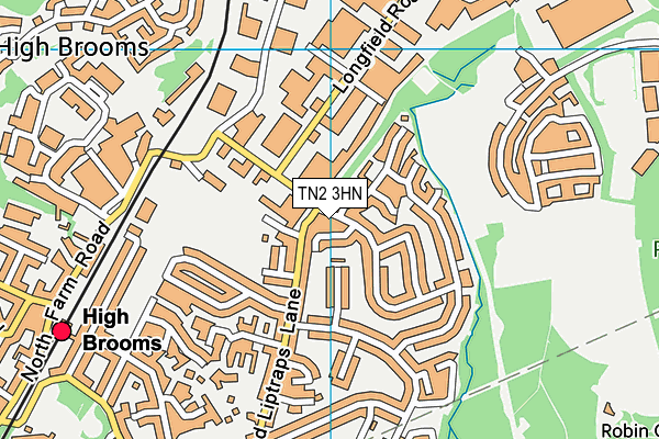 TN2 3HN map - OS VectorMap District (Ordnance Survey)