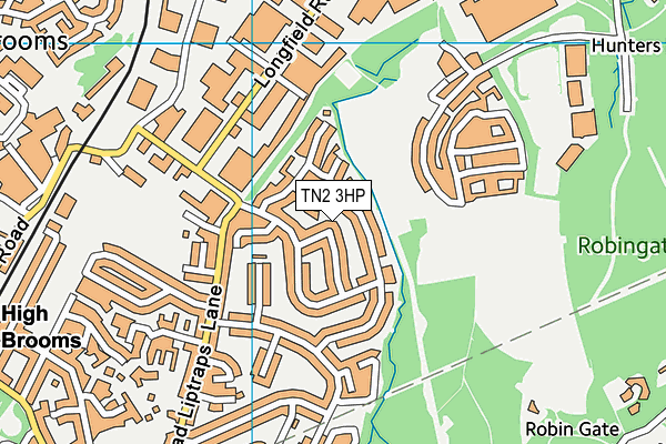 TN2 3HP map - OS VectorMap District (Ordnance Survey)