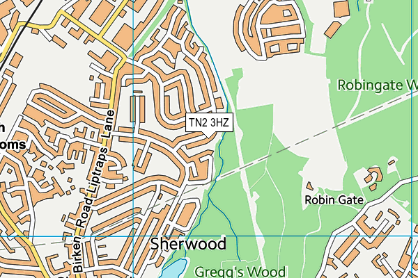 TN2 3HZ map - OS VectorMap District (Ordnance Survey)