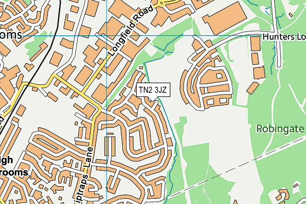 TN2 3JZ map - OS VectorMap District (Ordnance Survey)