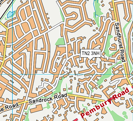 TN2 3NH map - OS VectorMap District (Ordnance Survey)