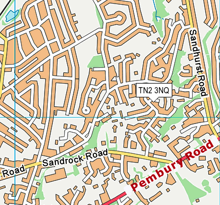 TN2 3NQ map - OS VectorMap District (Ordnance Survey)