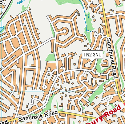 TN2 3NU map - OS VectorMap District (Ordnance Survey)