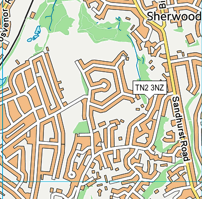 TN2 3NZ map - OS VectorMap District (Ordnance Survey)