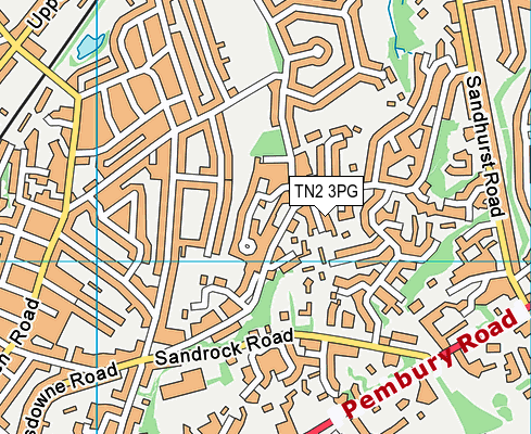 TN2 3PG map - OS VectorMap District (Ordnance Survey)