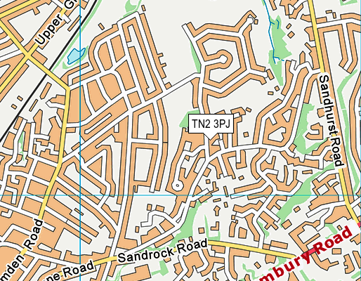 TN2 3PJ map - OS VectorMap District (Ordnance Survey)