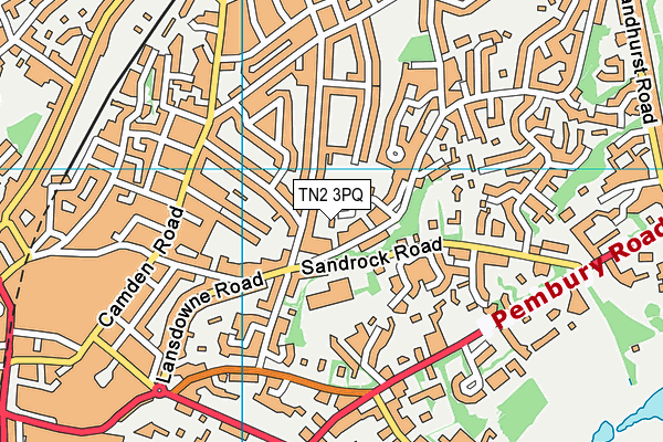 TN2 3PQ map - OS VectorMap District (Ordnance Survey)