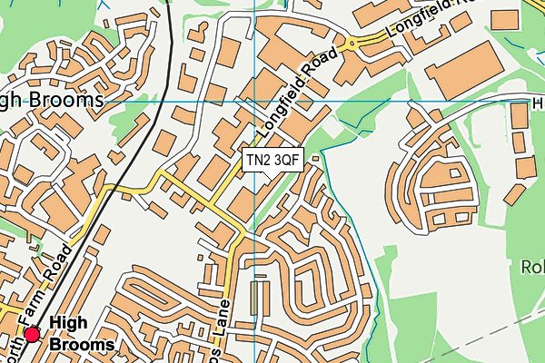 TN2 3QF map - OS VectorMap District (Ordnance Survey)