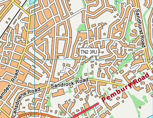 TN2 3RJ map - OS VectorMap District (Ordnance Survey)